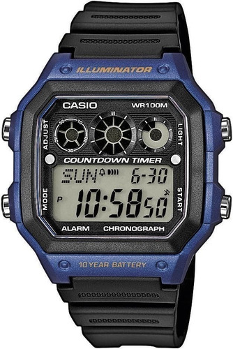 Reloj Casio Digital Ae-1300wh-2a Func Árbitro Ag Oficial 