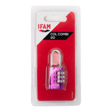 Candado Maleta Ifam Con Clave Aluminio Violeta Colcombi20