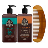 Kit 2x Balm Barba Calico Jack Coffee Pente Curvo Don Alcides