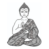 Adesivo Parede Decorativo Meditação Buda Yoga 75x60cm Mod. 3
