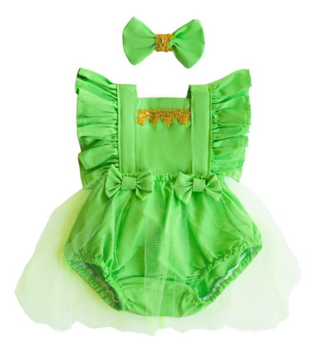 Roupa De Criança Romper Menina Peter Pan Linda Com Laço Show