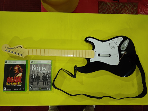 Guitarra Rockband Xbox 360 Inalambrica Con 1 Juego A Escoger