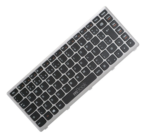 Teclado Para Lenovo Ideapad Z400 Touch Series Moldura Cinza