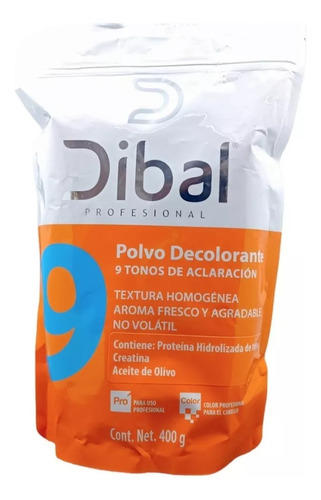 Polvo Decolorante Profesional 9 Tonos De Aclaración Dibal