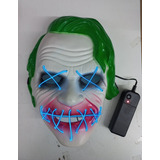 Máscara Luminosa Guason Joker Halloween, 3 Secuencias