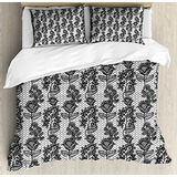 Fundas Para Edredones - Ambesonne Black And White Duvet Cove