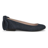 Ballerinas Maison Carven Paris Cuero Azul Nudo Bow 37/38