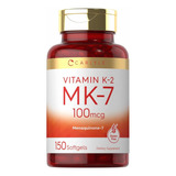 Vitamina K2 Mk 7 X 100 Mcg X 150 Soft Gels Carlyle Usa