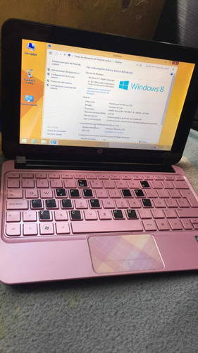 Laptop Hp Mini Rosa Computadora Pc Cpu Windows Barata