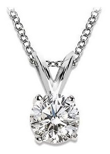 Collar Diamante 0.3ct 14k Oro Blanco