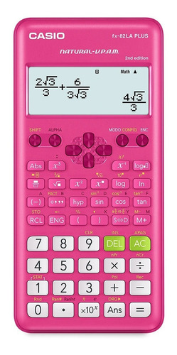 Calculadora Científica Casio Fx82laplus 2da Ed 252 Func Rosa