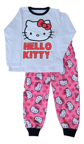 Pijama Kitty Brilla En La Oscuridad Algodón Con Babucha 