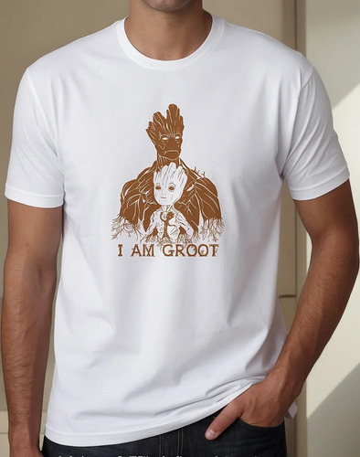 Playera Yo Soy Groot Guardianes De La Galaxia Marvel Tronco
