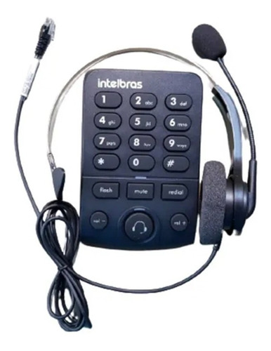 Fone De Cabeça Headset Intelbras Hsb 40 Para Telemarketing