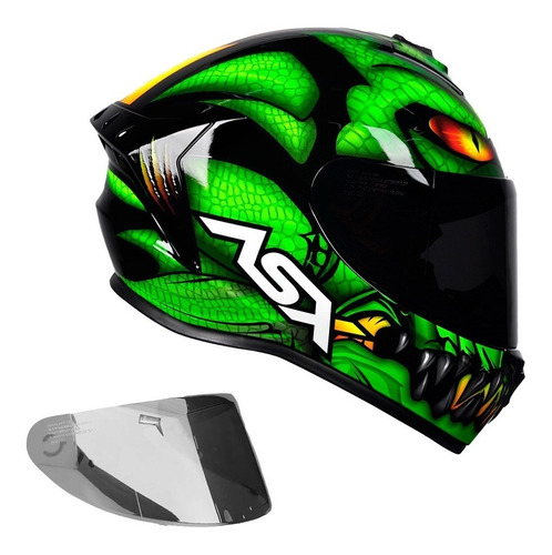 Capacete Asx Axxis Draken Novos + Viseira Colorida