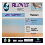 Pillow Top Híbrido 3 Camadas King 1,93 X 2,03 X 9  - Aumar