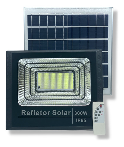 Refletor Luz Solar 300w Led Holofote 6000k Lâmpada Solar