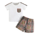 Conjunto 2pcs Camiseta & Pantalones Corto Para Niños 3m-2y