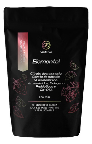 Elemental - Suplemento Alimenticio En Polvo Sabor Fresa