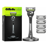 Aparelho De Barbear Gillette Labs 5 Lâminas + Base Magnética