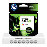 Cartucho Original Hp 662 Xl Colorido Imp 2516 3516 1516 2546