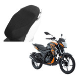 Funda Cubre Asiento Malla Mesh Negra Para Moto Italika 200z