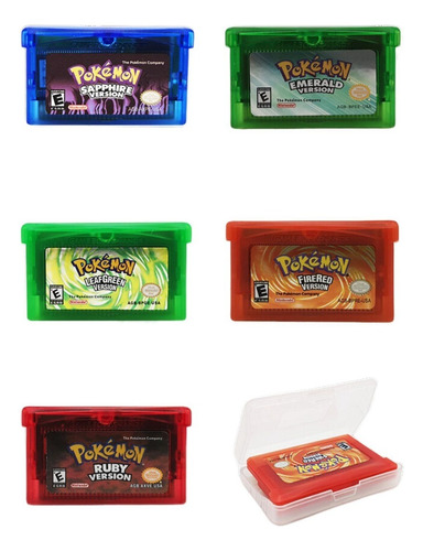 Fita Cartucho Gba Pokemon Fire Red Ruby Sapphire Leaf Green