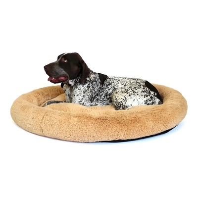 Cama Grande Tipo Dona Anti Estrés Para Perro Beige | Meses sin interés