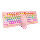 Teclado Mouse Mecânico Abnt2 Gamer Rgb Led Switch Blue Be-k1