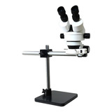 Microscopio Quasar Estereo Industrial Zoom 7-45x Base Acero