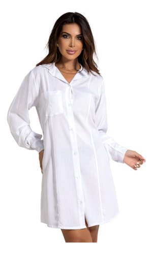 Vestido Chemise Elegante Camisão Saída De Maternidade