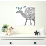 Vinilo Decorativo 60x60cm Infantil Dino Mandala T Rex