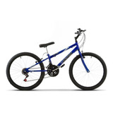 Bicicleta  De Passeio Ultra Bikes Bike Rebaixada Aro 24 18 Marchas Freios V-brakes Cor Azul