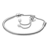 Pulsera Pandora Deslizante Broche De Estrella 100% Plata Ley