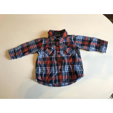 Camisa Niños Cuadrillé Con Botones.baby Gap 6-12 Meses.usada