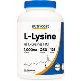 L-lisina L-lysine 250 Tabletas 1,000mg Aminoacido Eg Ll04