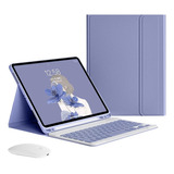 Funda Con Teclado Y Mouse Para iPad 9/8/7 10.2 Pulgada A