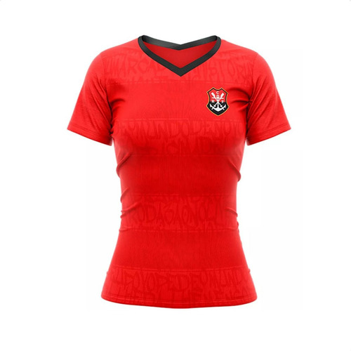 Camiseta Flamengo Graphite Babylook Feminina Licenciada