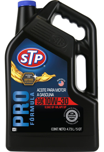 Aceite De Motor Stp 10w-30 Pro Formula 4.73 Litros