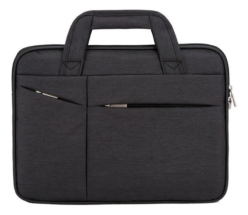 Pasta Case Para Notebook Executiva Briefcase Fina Macbook 15.6 Cor Preto Com Alça De Mão Acabamento Fino Acolchoada