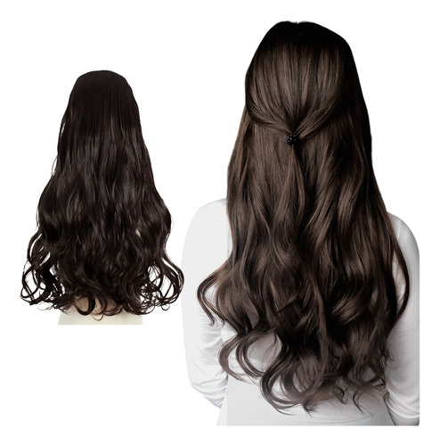 Cabelo Aplique Fio Magico Orgânico 70cm Liso Ou Ondulado