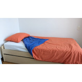 Duvet Doble Faz Naranja Azul Para Cama Sencilla