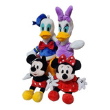  Turma Do Mickey Kit 4 Pelúcias 30cm Disponível 