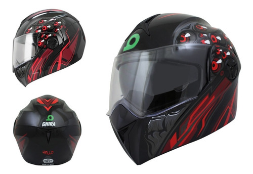 Casco Moto Abatible Ghira Gh1000 Graficos Certificado Dot