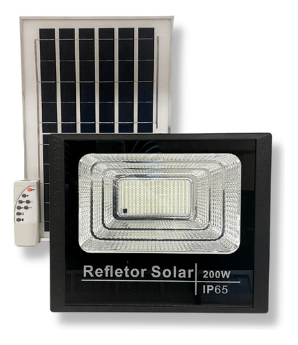 Refletor Solar 200w Luz De Led Holofote 6000k  + Controle