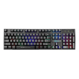 Teclado Gamer Xtrike Me Kb-280 Qwerty Español Color Negro Con Luz Rainbow