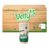 3 Rollos Toalla De Cocina Velty Ecológica 40 Mts 400 Hojas