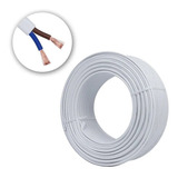 Cable Bajo Plomo Vaina Plana Blanco 2x4 Mm X50 Mts