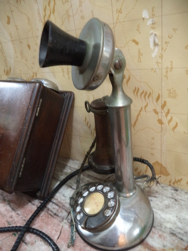 Telefone Castiçal Xerife Antigo Original Ect Datado 1933/54