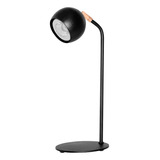 Velador Moderno Deco Mesa Escritorio Lampara Led Luz Gu10 Estructura Negro/cobre